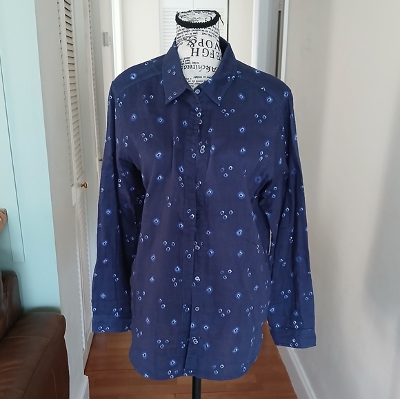 XIRENA SCOUT SHIRT NAVY BATIK‎ - Picture 1 of 8